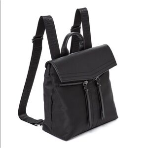 BOTKIER NEW York Black Leather Backpack with Zipper Details